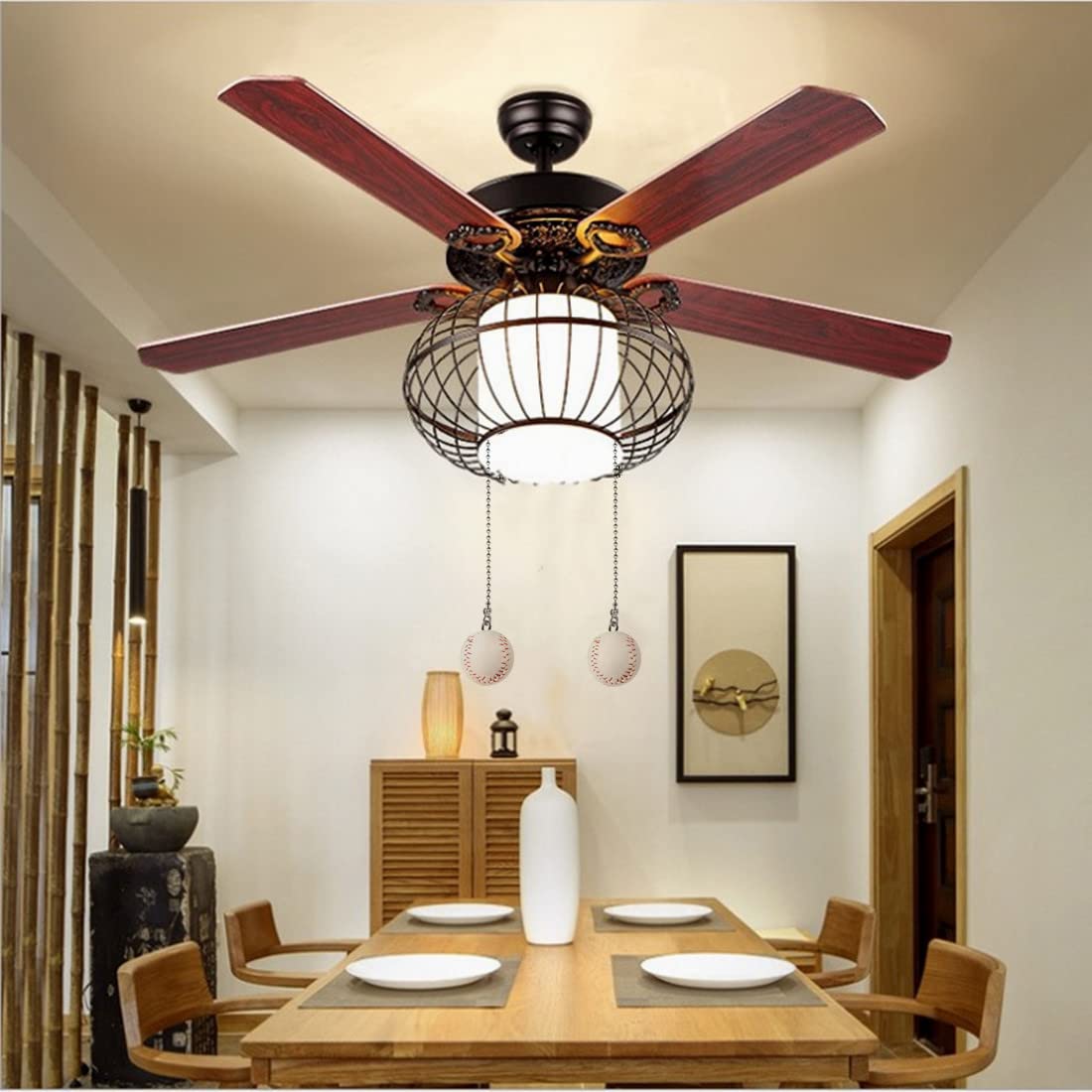 Gdqlcnxb Ceiling Fan Pull Chain Decorative Extension Light Pull Chain Set Silver Tone Chains Baseball Pendant For Ceiling Fans L